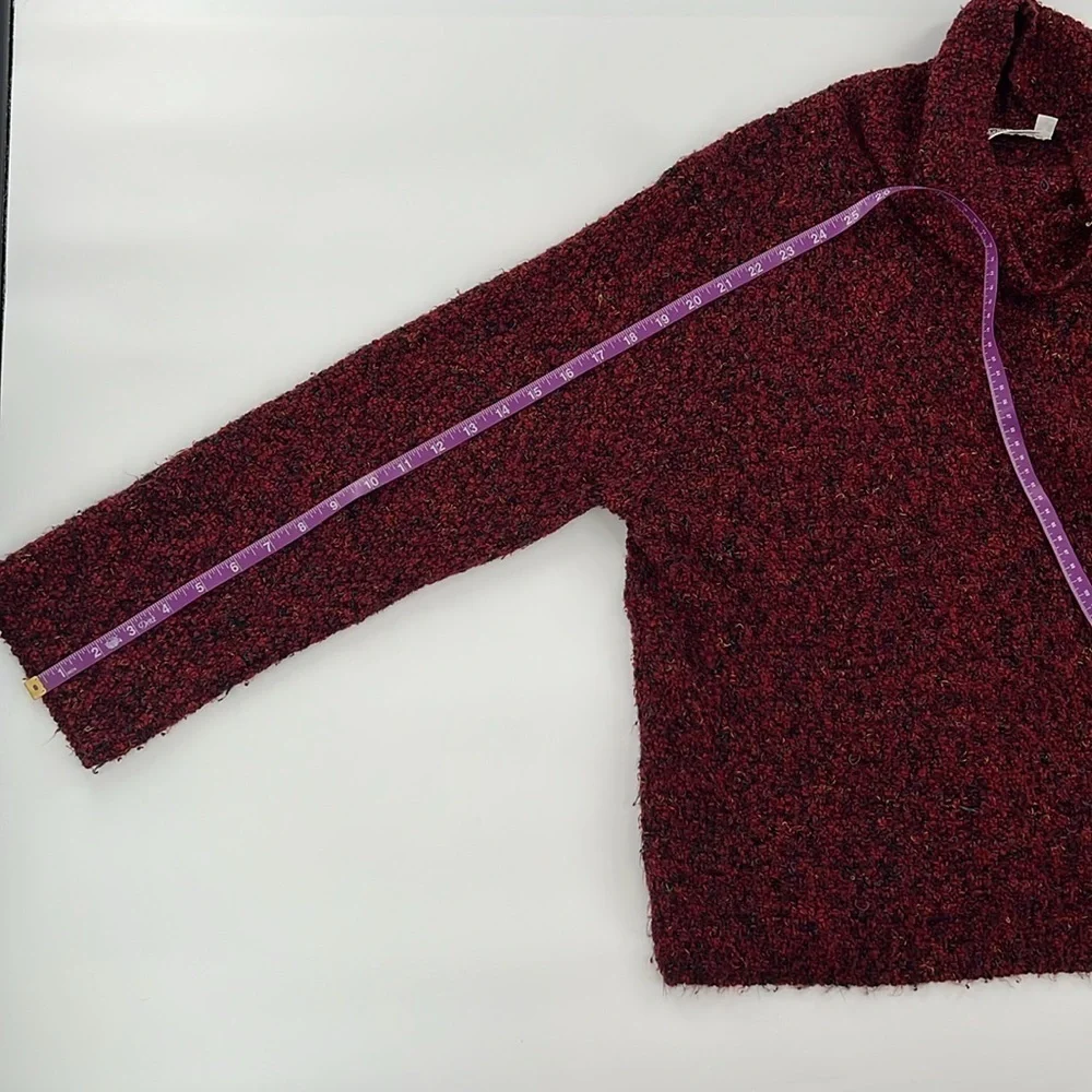 Habitat Red confetti Cowl‎ Neck Sweater Cozy Texture layering essential M/L